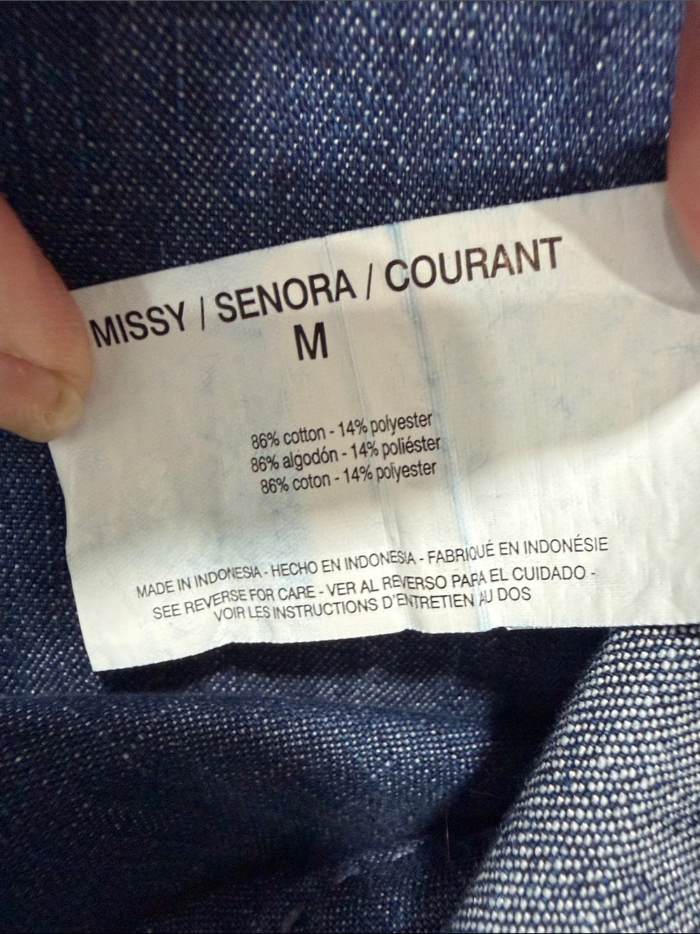 Martha Stewart Denim Top with Shoulder Zip - Blue Medium - Picture 5 of 7